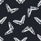 Seamless pattern with hand drawn chalk rajah brooke s birdwing