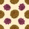 Seamless pattern with hand drawn colored dahlia