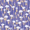 Seamless pattern with hand drawn cornflowers flowers on Pantone 2022 background