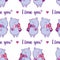 Seamless pattern with hand drawn cute tapir for gift wrap, kids textile or book covers,