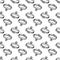 Seamless pattern Hand Drawn dog collar doodle. Sketch style icon. Decoration element. Isolated on white background. Flat design.