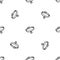 Seamless pattern Hand Drawn dog collar doodle. Sketch style icon. Decoration element. Isolated on white background. Flat design.