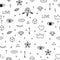 Seamless pattern with hand drawn geometric elements. Abstract trendy background. Memphis style. Modern sketch