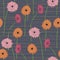 Seamless pattern with hand drawn gerberas