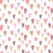 Seamless pattern of hand-drawn heart-shaped balloons. Vector image for Valentine`s Day, lovers, prints, clothes, textiles, cards,