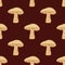 Seamless pattern with hand drawn Leccinum scabrum mushroom ornament