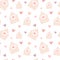 Seamless pattern of hand-drawn love letters and hearts. Vector image for Valentine`s Day, lovers, prints, clothes, textiles, cards