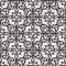 Seamless pattern hand drawn ornamental mosaic background. Geometric square allover print. Vector intricate line art swatch