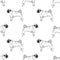 Seamless pattern with hand drawn pugs