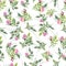 Seamless pattern with hand drawn roses