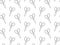 Seamless pattern from hand-drawn scissors black outline decorated with stripes on a white background for household, cutting, garde