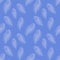 Seamless pattern with hand-drawn softness white feathers on blue, Great for wedding decor, wrapping paper, background, fabric