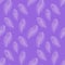 Seamless pattern with hand-drawn softness white feathers on lilac background, Great for wedding decor, wrapping paper, background