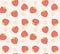 Seamless pattern with hand drawn strawberry fruit