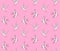 Seamless pattern of hand drawn swallow on pink