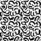 Seamless pattern with hand drawn swirled lines.