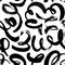 Seamless pattern with hand drawn swirled lines.