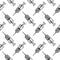 Seamless pattern hand drawn syringe doodle. Sketch style icon. D