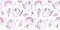 Seamless pattern with hand drawn unicorn in pastel color. Kawaii unicorn background