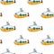 Seamless pattern. Hand drawn water kids toy submarine