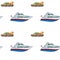 Seamless pattern. Hand drawn water transpor. kids toy yacht, submarine