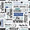 Seamless pattern with hand drawn words Faith, Strong, Brave, Trust