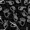 Seamless pattern with hand gestures
