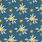 Seamless pattern with hand painted flower