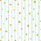 Seamless pattern with hand painted gold circles. Gold polka dot pattern