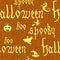 Seamless Pattern Happy Halloween with text, pumpkin, ghost, witcher. Hand drawn gothic letter, silhouette