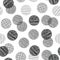 Seamless pattern with hatched circles