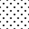 Seamless pattern of the heads of cats flat design in white with black, polka dot style