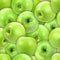 Seamless pattern of heap fresh green apple