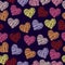 Seamless pattern with hearts