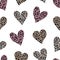 Seamless pattern Hearts animal print. Leopard heart vector illustration