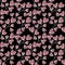 Seamless pattern with hearts branches for fabrics and textiles