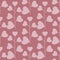 Seamless pattern with hearts branches for fabrics and textiles