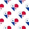 Seamless pattern from the hearts with flag of Republic of Panama