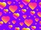 Seamless pattern with hearts. Happy Valentine`s day, 14th of February. Bright hearts with gradient. Vector