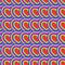 Seamless pattern of hearts rainbow. Psychedelic. Optical illusion