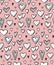 Seamless pattern with hearts. romantic theme. Vector illustration. doodle Wedding pattern. Valentine hearts