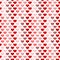 Seamless pattern of hearts. Shades of red and pink. Symbol of love, Valentine`s day, wedding. Suitable for packaging, postcards,