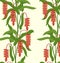 Seamless pattern with Heliconia.