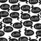 Seamless pattern with Hello speech bubbles. Vector