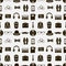 Seamless pattern with hipster accessories