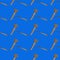 Seamless pattern of hoe and hammer on a blue background