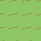 Seamless pattern of hoes on a green background