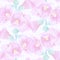 Seamless pattern with hollyhock flowers