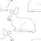 Seamless pattern  home pet Californian rabbit. vector illustration