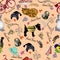 Seamless pattern with home sweet things